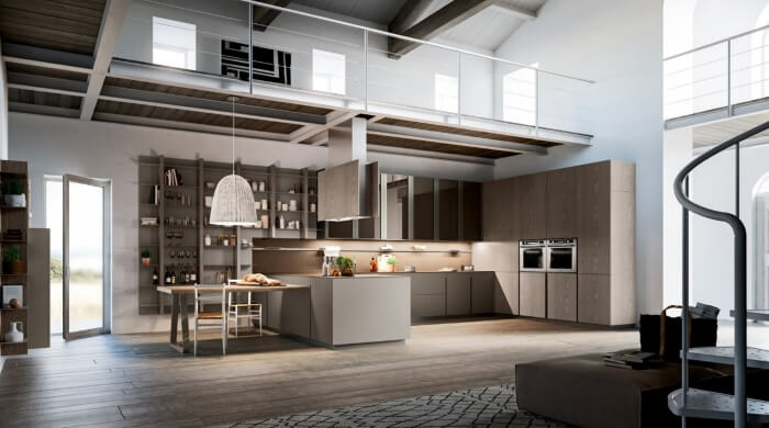 Lounge Cucina Moderna Da Abbinare Al Living Cucine Composit